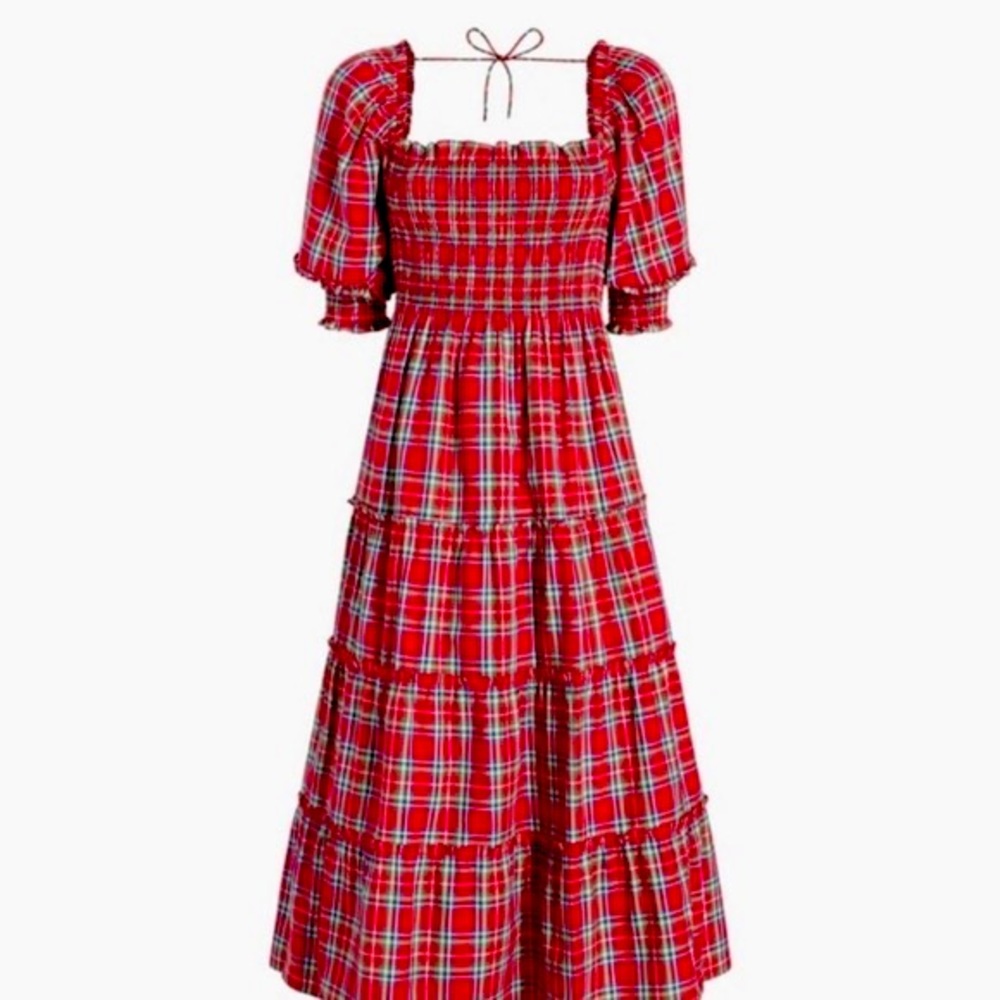 Hill House Red Tartan Nesli Nap Dress XS ❤️ EUC Like New